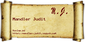Mandler Judit névjegykártya