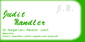 judit mandler business card